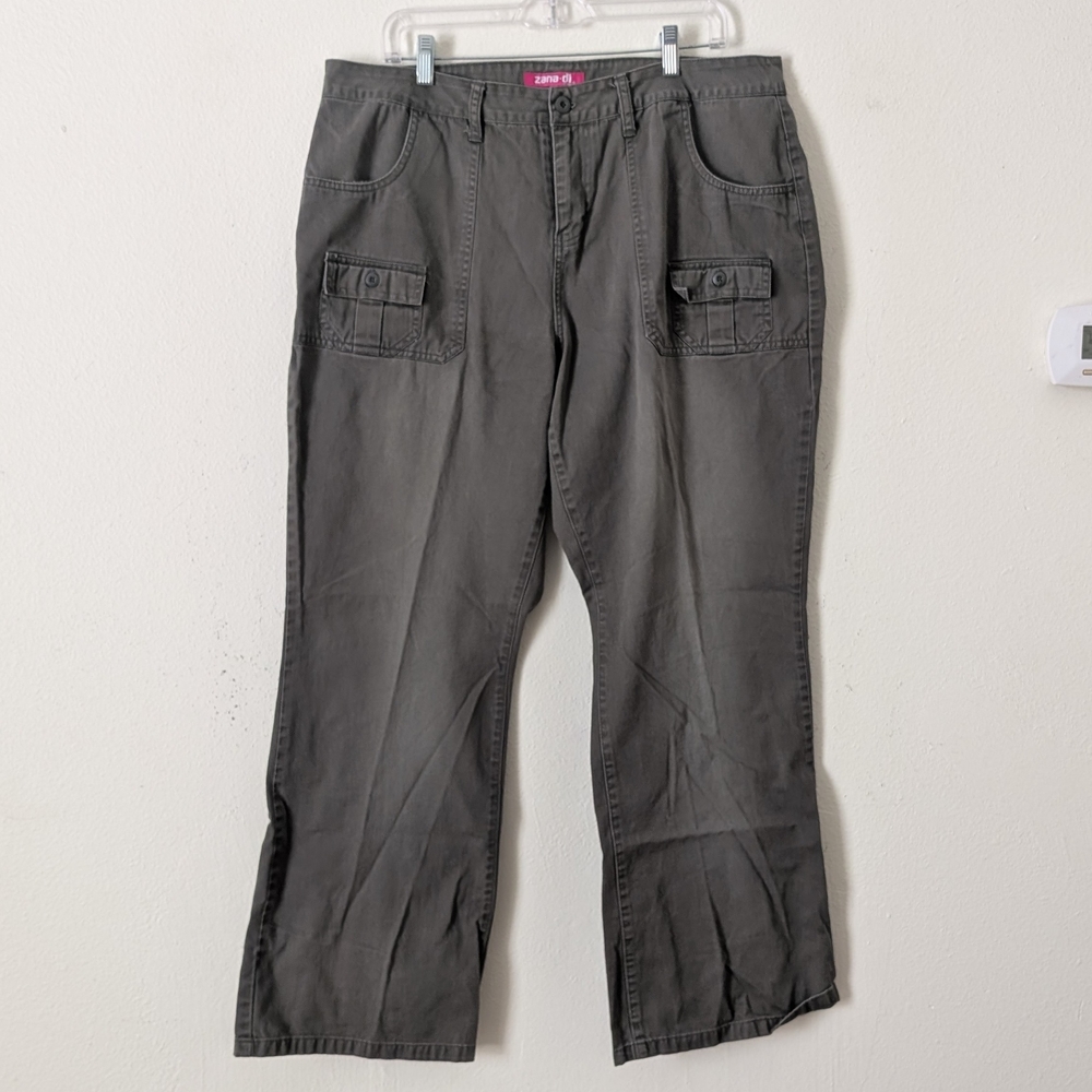 Vintage Y2K Zana Di Jeans Olive Green Chinos, Size 18
